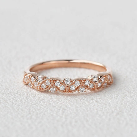 VVS1 Round Cut Moissanite Unique Eternity Band For Bride