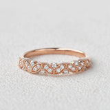 VVS1 Round Cut Moissanite Unique Eternity Band For Bride