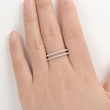 Round Cut Moissanite Eternity Guard Style Band