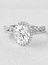 Oval Cut Moissanite D Color Vintage Halo Wedding Set For Women