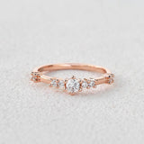 Half Eternity Moissanite Round Cut Band Gift For Women