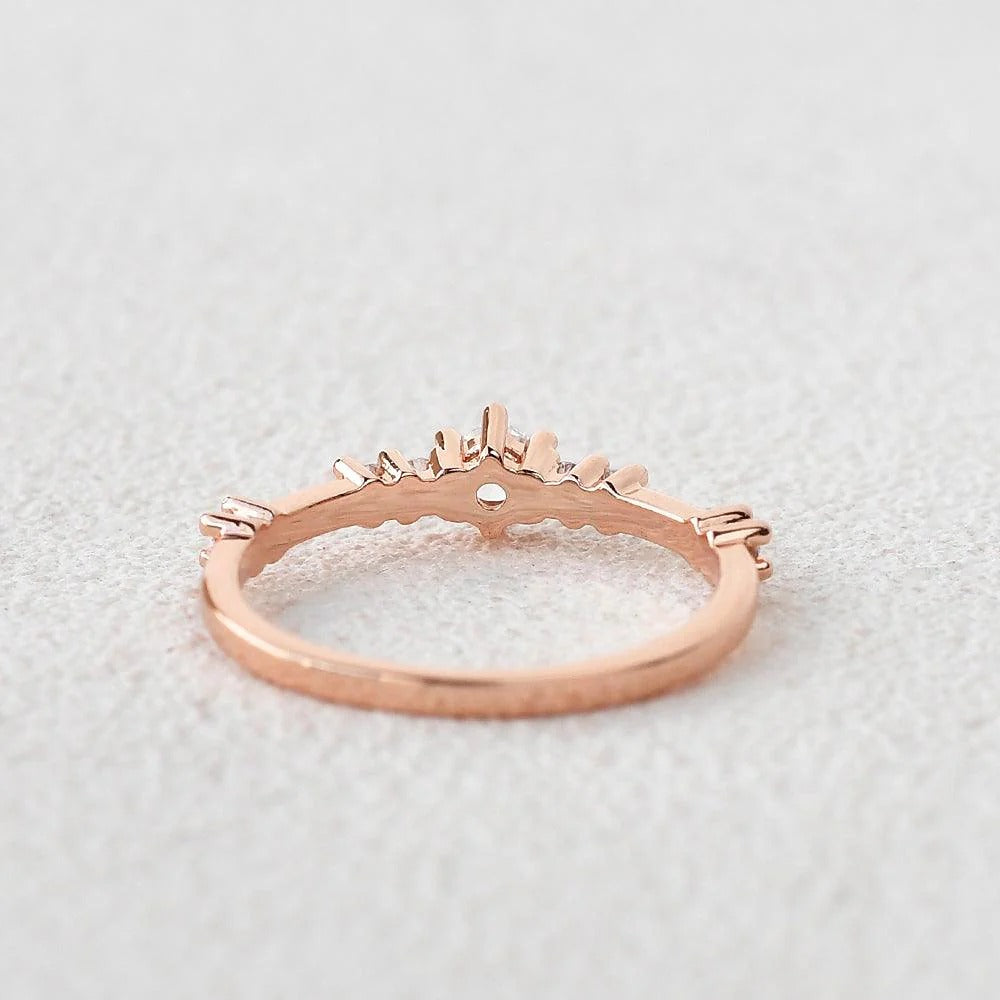 Half Eternity Moissanite Round Cut Band Gift For Women