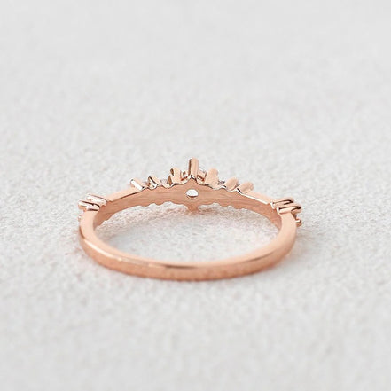 Half Eternity Moissanite Round Cut Band Gift For Women