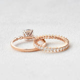 Round Cut Five Stone VVS1 Moissanite Bridal Set For Women