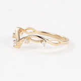 Round Cut Twisted VVS1 Moissanite Valentine Day Gift For Her