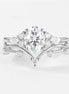 Moissanite Oval Cut Seven Stone Wedding Ring Set For Women