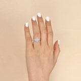 Moisanite D Color Oval Cut Twisted Proposal Ring For Women
