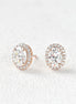 Oval Cut Moissanite Diamond Push Back Stud Earrings