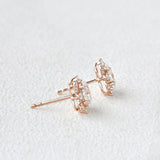 Oval Cut Moissanite Diamond Halo Stud Back Earrings