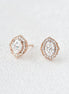 VVS1 Moissanite Round & Oval Cut Stud Push Back Earrings