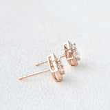 VVS1 Moissanite Round & Oval Cut Stud Push Back Earrings