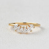 Six Marquise Cut Moissanite Eternity Wedding Ring For Women