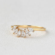 Six Marquise Cut Moissanite Eternity Wedding Ring For Women