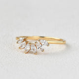 Six Marquise Cut Moissanite Eternity Wedding Ring For Women