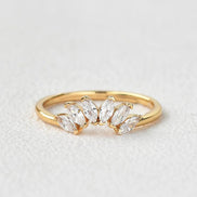 Six Marquise Cut Moissanite Eternity Wedding Ring For Women