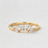 Six Marquise Cut Moissanite Eternity Wedding Ring For Women