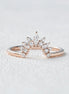 Marquise Cut Chevron Style  Moissanite Band Anniversary Gift