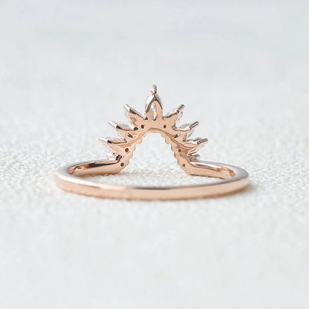 Marquise Cut Chevron Style  Moissanite Band Anniversary Gift
