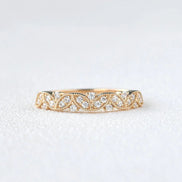 VVS1 Round Cut Moissanite Unique Eternity Band For Bride