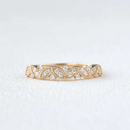 VVS1 Round Cut Moissanite Unique Eternity Band For Bride