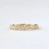 VVS1 Round Cut Moissanite Unique Eternity Band For Bride