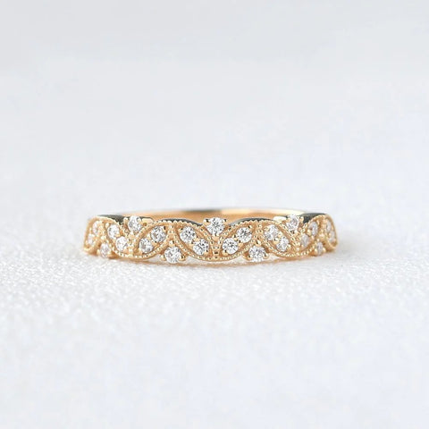 VVS1 Round Cut Moissanite Unique Eternity Band For Bride