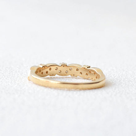 VVS1 Round Cut Moissanite Unique Eternity Band For Bride