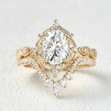 Moissanite D Color Oval Cut Filigree Anniversary Gift For Women