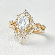 Moissanite D Color Oval Cut Filigree Anniversary Gift For Women