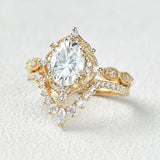 Moissanite D Color Oval Cut Filigree Anniversary Gift For Women