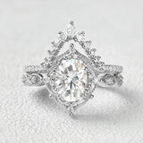Moissanite D Color Oval Cut Filigree Anniversary Gift For Women