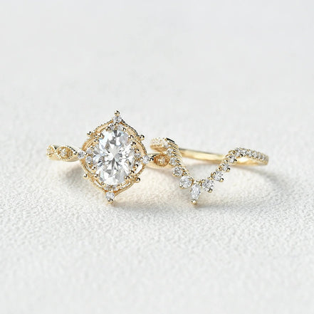 Moissanite D Color Oval Cut Filigree Anniversary Gift For Women