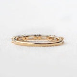 Lab Created Moissanite Baguette Cut Half Eternity Band