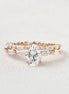 Colorless Moissanite Five Stone Oval Cut Bridal Ring Set For Women