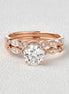 Round Cut 1.50CT Moissanite Art Deco Wedding Ring Set