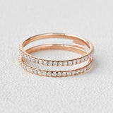 Round Cut Moissanite Eternity Guard Style Band