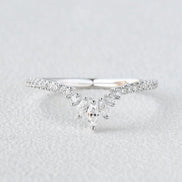 D Color Moissanite Round Cut Wedding Proposal Band For Her