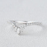 D Color Moissanite Round Cut Wedding Proposal Band For Her