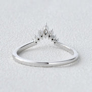 D Color Moissanite Round Cut Wedding Proposal Band For Her
