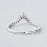 D Color Moissanite Round Cut Wedding Proposal Band For Her