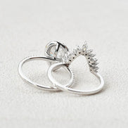 Pear Cut Halo Moissanite VVS1 Clarity Bridal Ring Set For Women