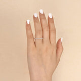 Full Eternity Marquise And Round Cut Moissanite Band
