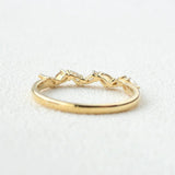 Pear Cut Cluster Half Eternity Wedding Proposal Band