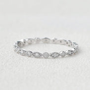 Full Eternity Unique Style Round Cut Moissanite Wedding Gift