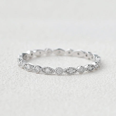 Full Eternity Unique Style Round Cut Moissanite Wedding Gift