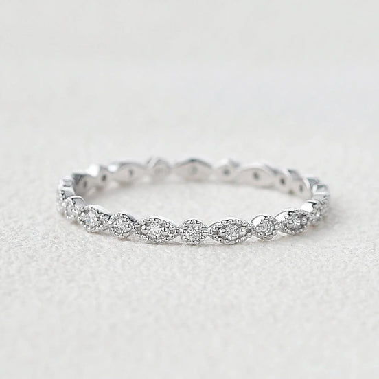Full Eternity Unique Style Round Cut Moissanite Wedding Gift