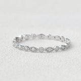 Full Eternity Unique Style Round Cut Moissanite Wedding Gift