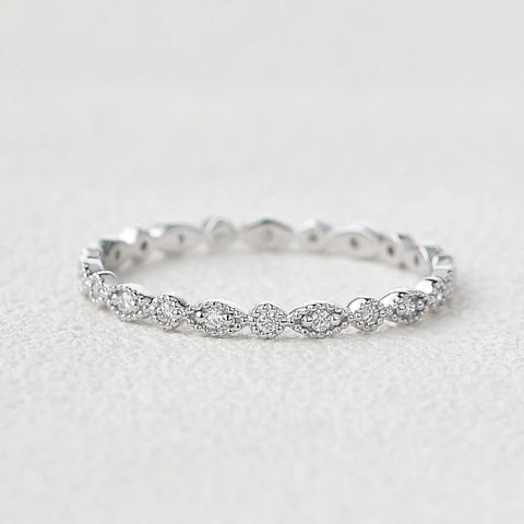 Full Eternity Unique Style Round Cut Moissanite Wedding Gift