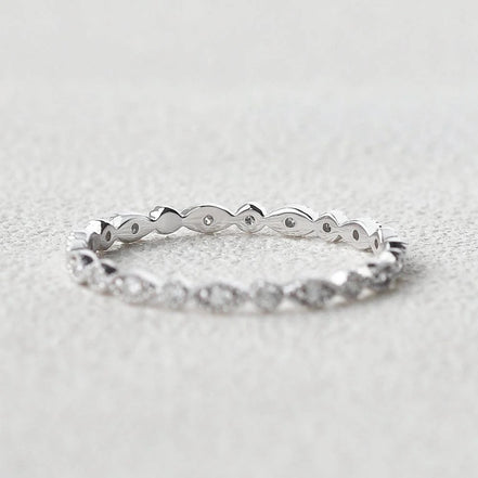 Full Eternity Unique Style Round Cut Moissanite Wedding Gift