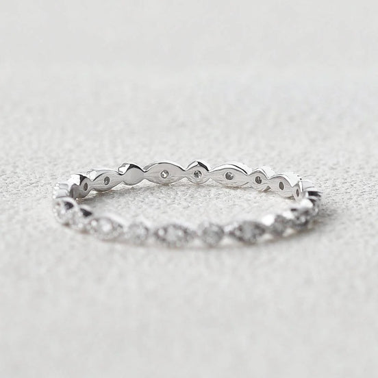 Full Eternity Unique Style Round Cut Moissanite Wedding Gift